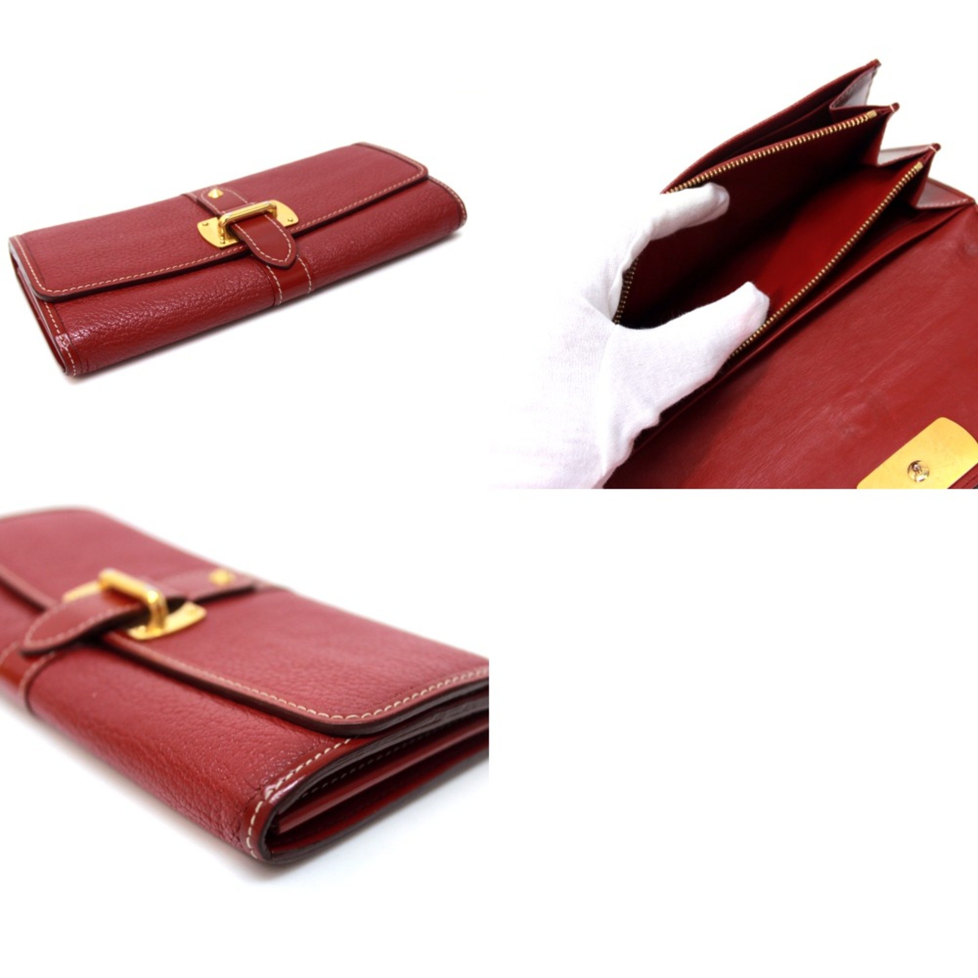 Louis Vuitton M95856 Suhali Zippered wallet Long Wallet Tanami Red