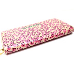 Louis Vuitton M91476 Vernis Leopard Zip Around Long Wallet Long Wallet Blanc Corail pink