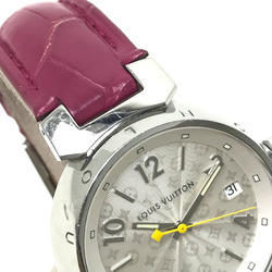 Louis Vuitton Q1313 quartz Wristwatch Silver Pink Based