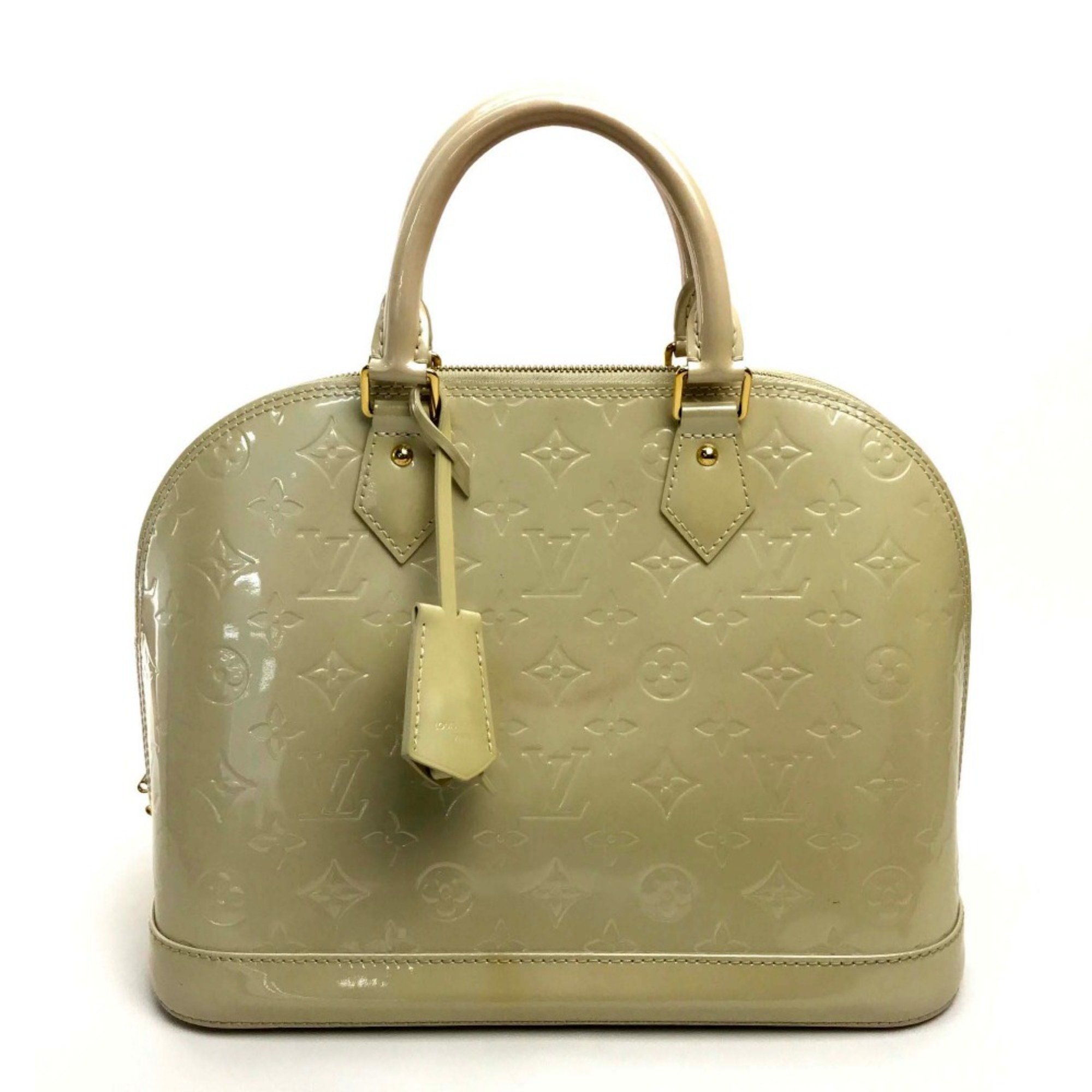 Louis Vuitton M91445 MonogramVernis Bag Tote Bag Hand Bag Blanc Corail White