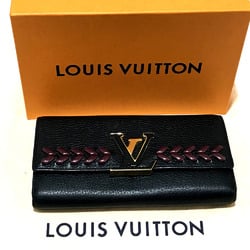 Louis Vuitton M62076 Taurillon Clemence Long Wallet Folded wallet Noir Black