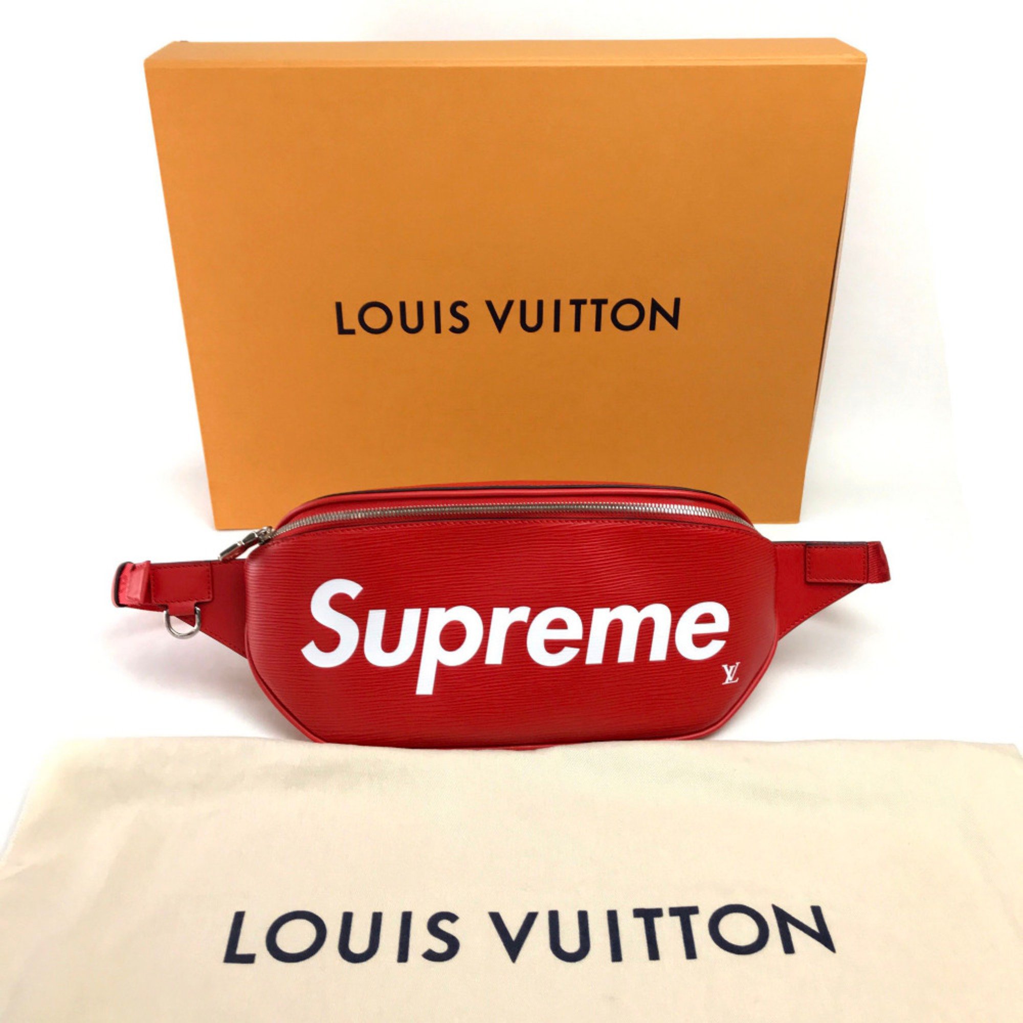 Louis Vuitton M53418 Supreme supreme Epi bag waist pouch body bag Red