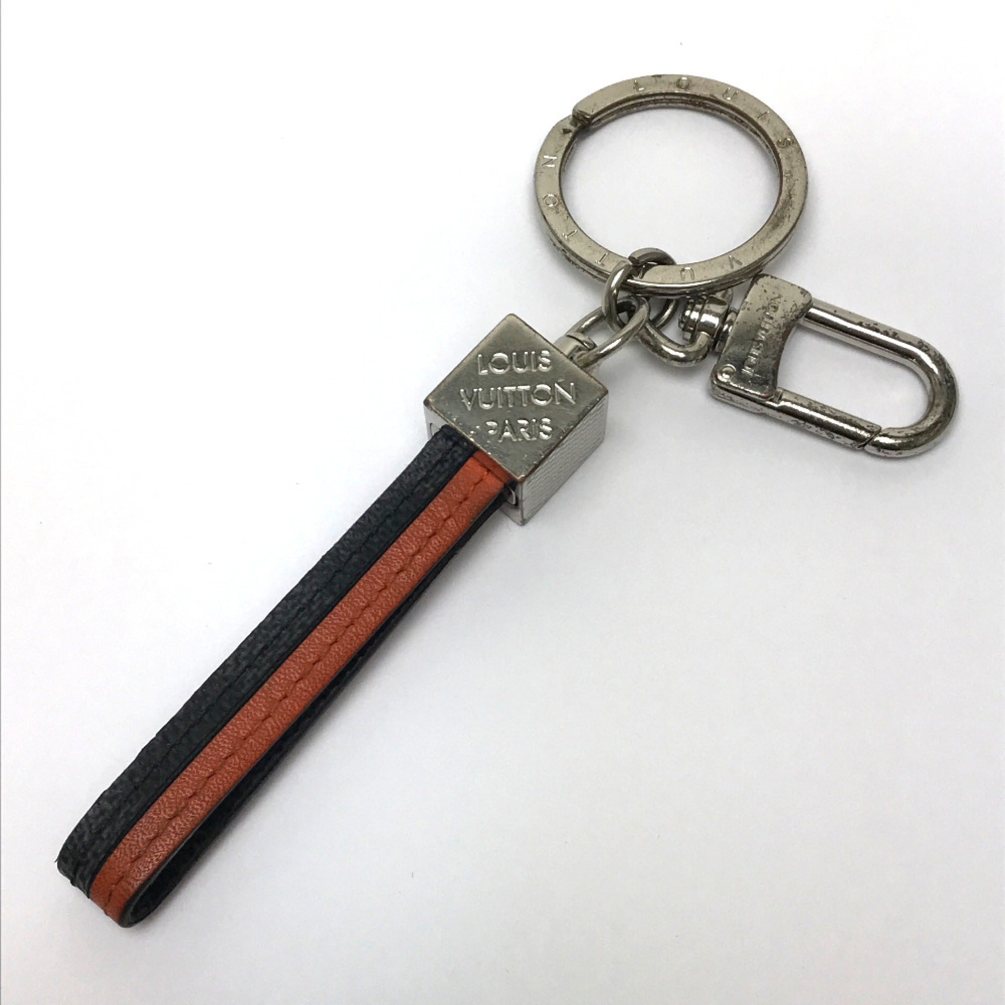 Louis Vuitton M62708 Damier Bag Bag Charm Keyring Key Holder Sunrise Orange