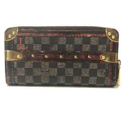 Louis Vuitton M63490 Transform do Damier Zip Around Long Wallet Ebene Brown