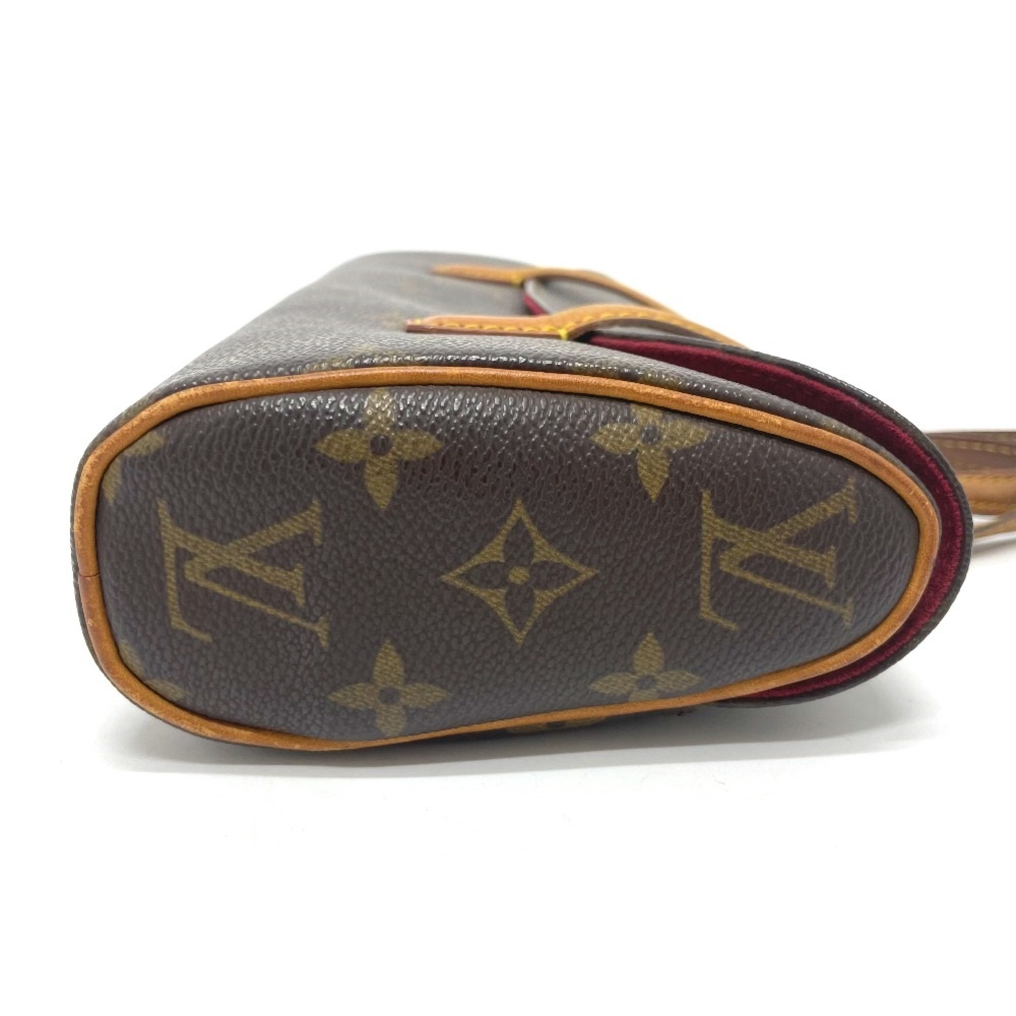 Louis Vuitton M51902 Monogram Width Hand Bag Brown