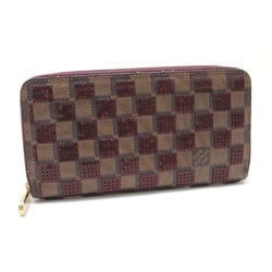 Louis Vuitton N63174 Damier-Paillette Zip Around Long Wallet Long Wallet Rouge