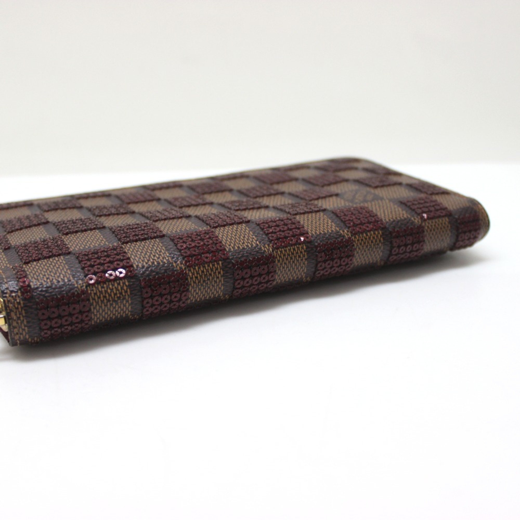 Louis Vuitton N63174 Damier-Paillette Zip Around Long Wallet Long Wallet Rouge