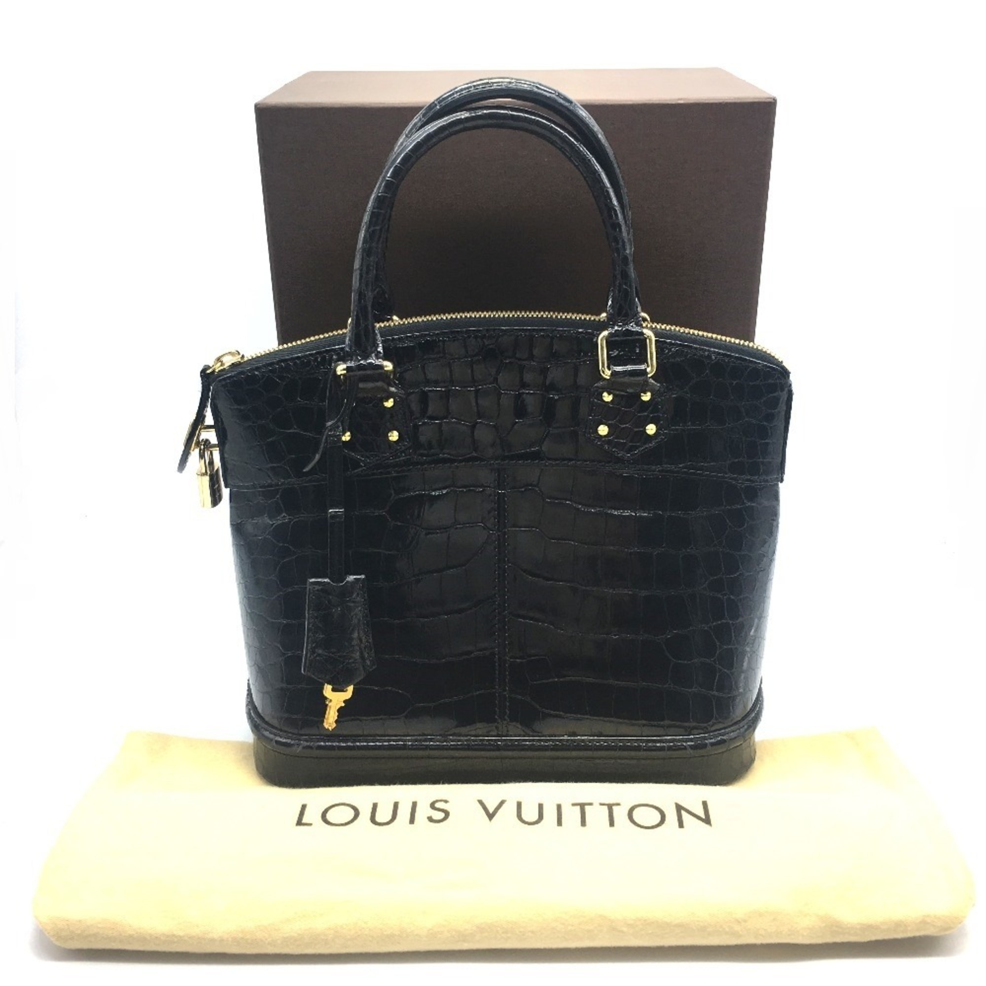 Louis Vuitton N91010 Exotic leather Hand Bag Noir Black