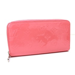 Louis Vuitton M61562 MonogramVernis Zip Around Long Wallet Poppy petals pink