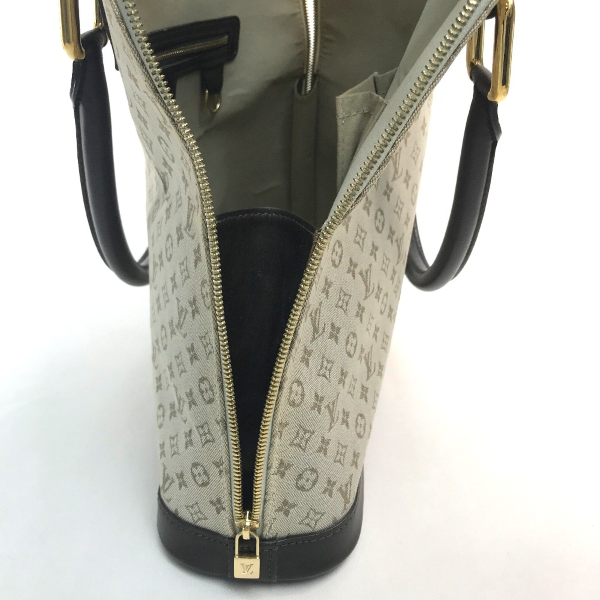 Louis Vuitton M92204 Monogram Mini bag vertical Hand Bag khaki Khaki x Dark Brown