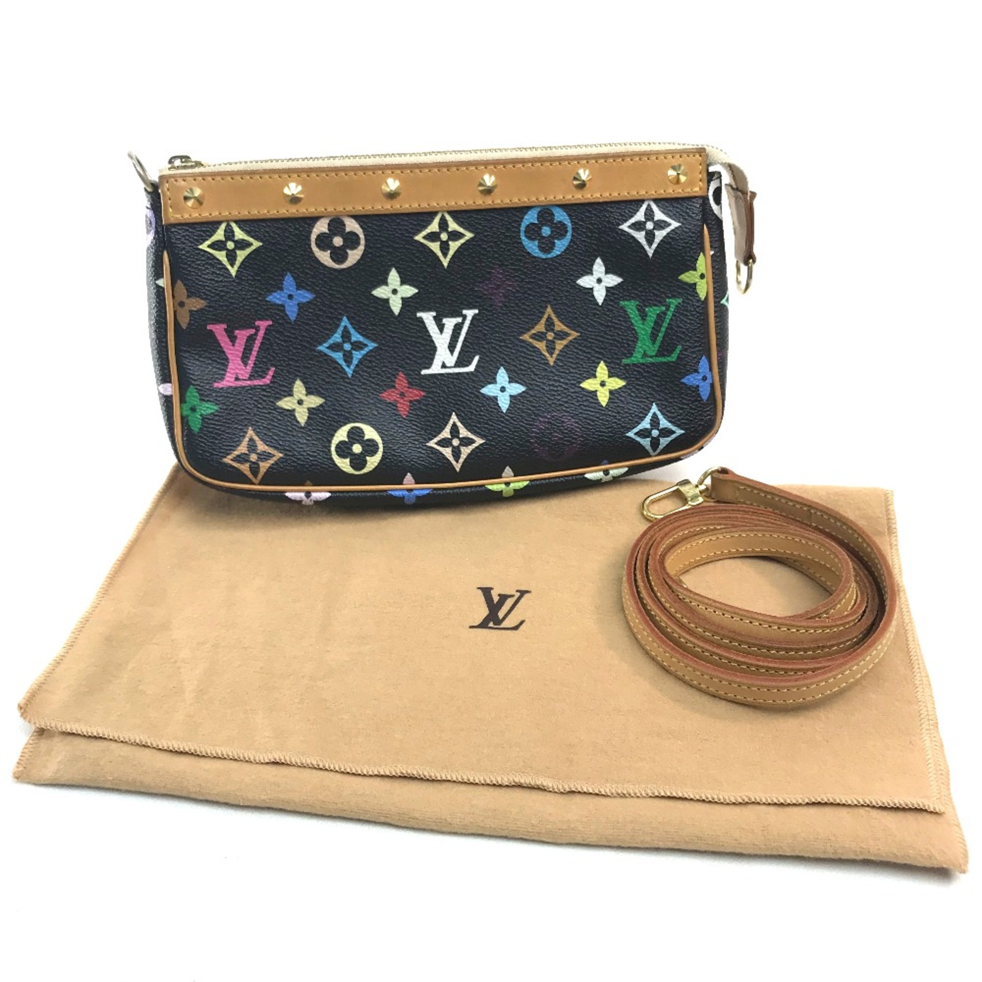 Louis Vuitton M92648 MonogramMulticolore Bag Mini Shoulder Bag Pouch Noir Black x Multicolore