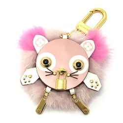 Louis Vuitton M63093 Cat motif bag charm Key Holder pink