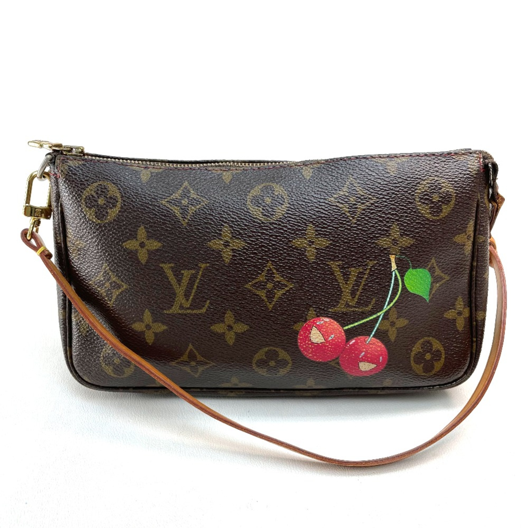 Louis Vuitton M95008 Monogram Cherry accessory case Pouch Brown