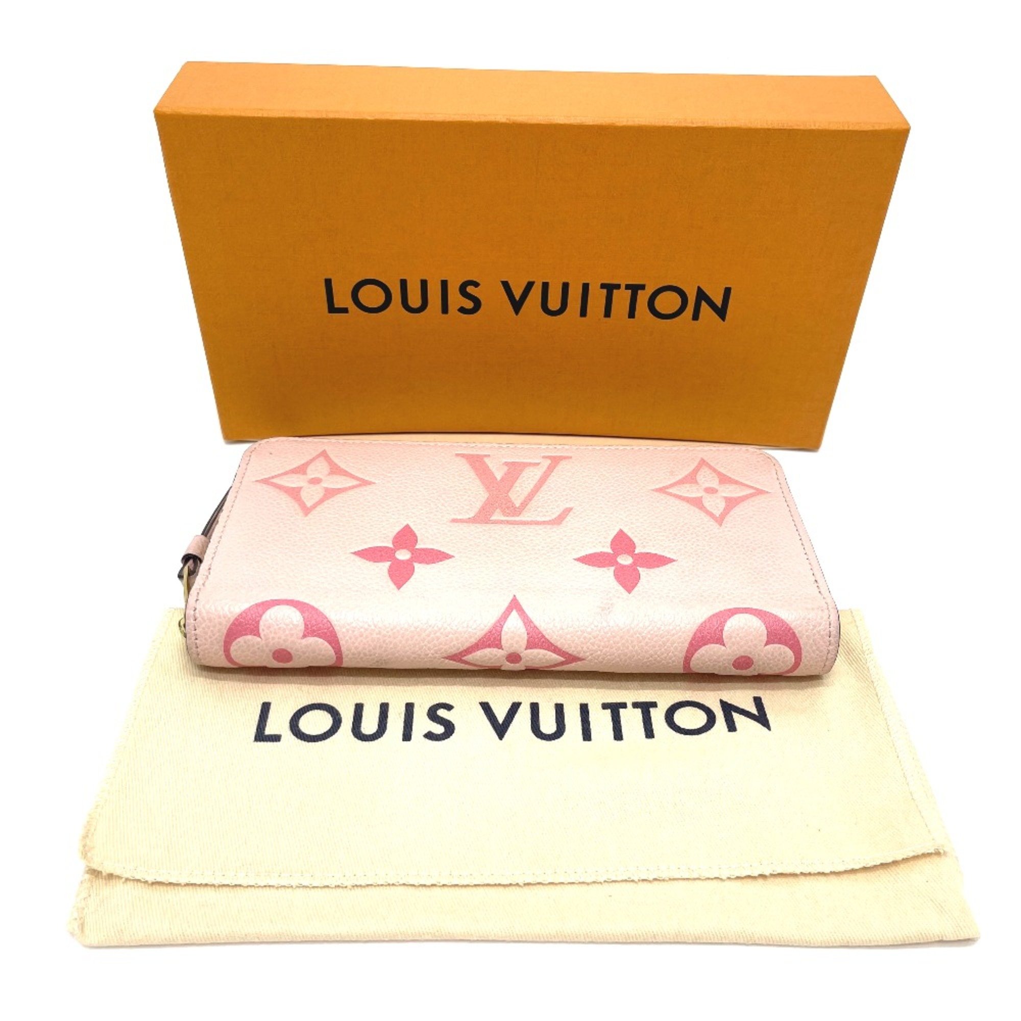 Louis Vuitton M80403 Monogram Empreinte Zippy Wallet Long Wallet Bouton de Rose /Pink GoldHardware pink