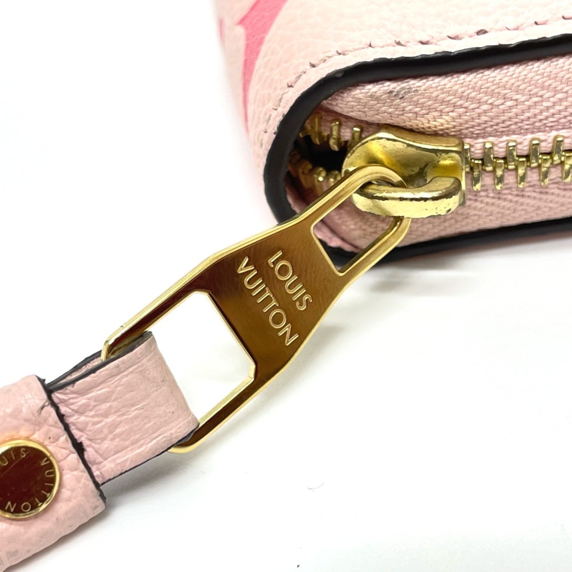 Louis Vuitton M80403 Monogram Empreinte Zippy Wallet Long Wallet Bouton de Rose /Pink GoldHardware pink