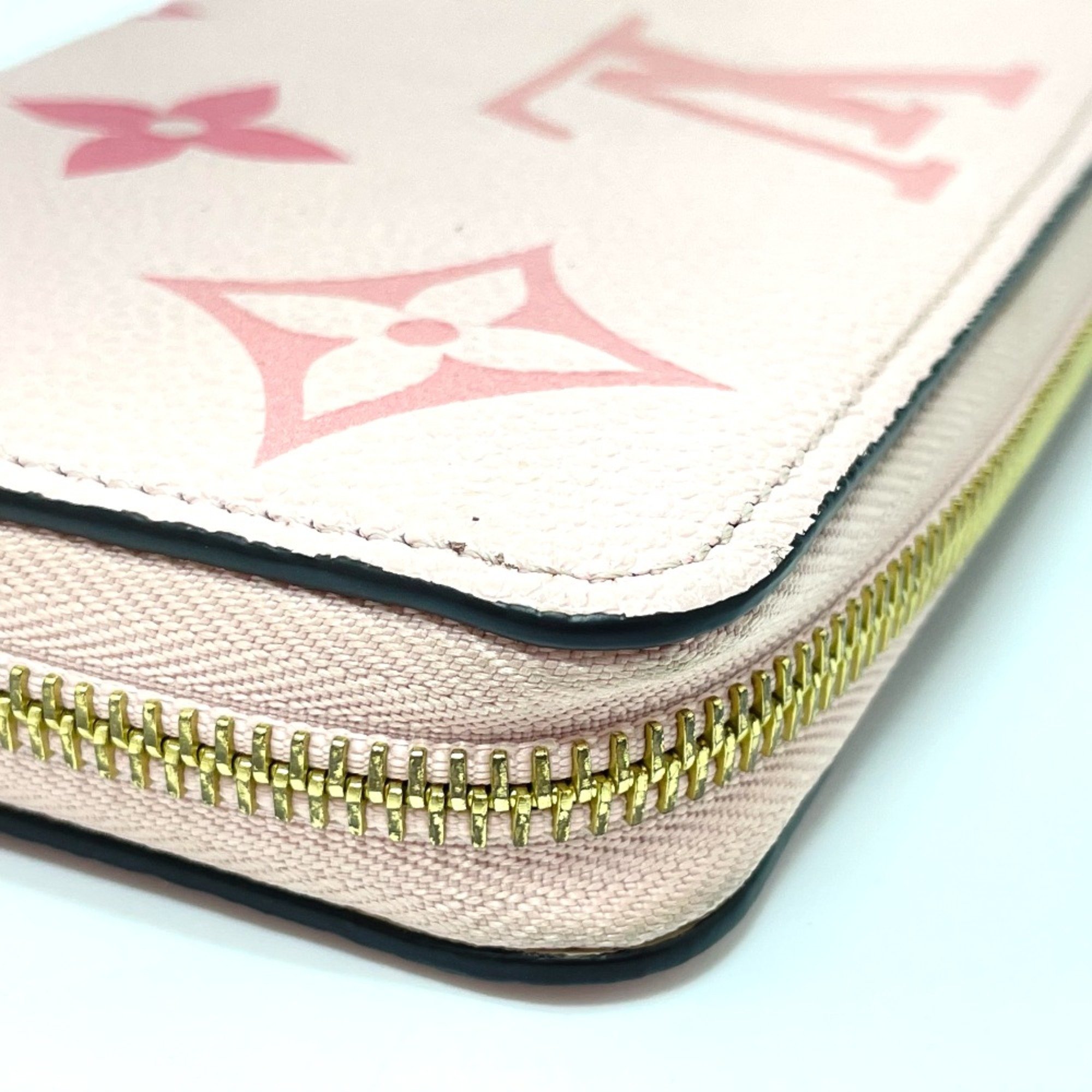 Louis Vuitton M80403 Monogram Empreinte Zippy Wallet Long Wallet Bouton de Rose /Pink GoldHardware pink