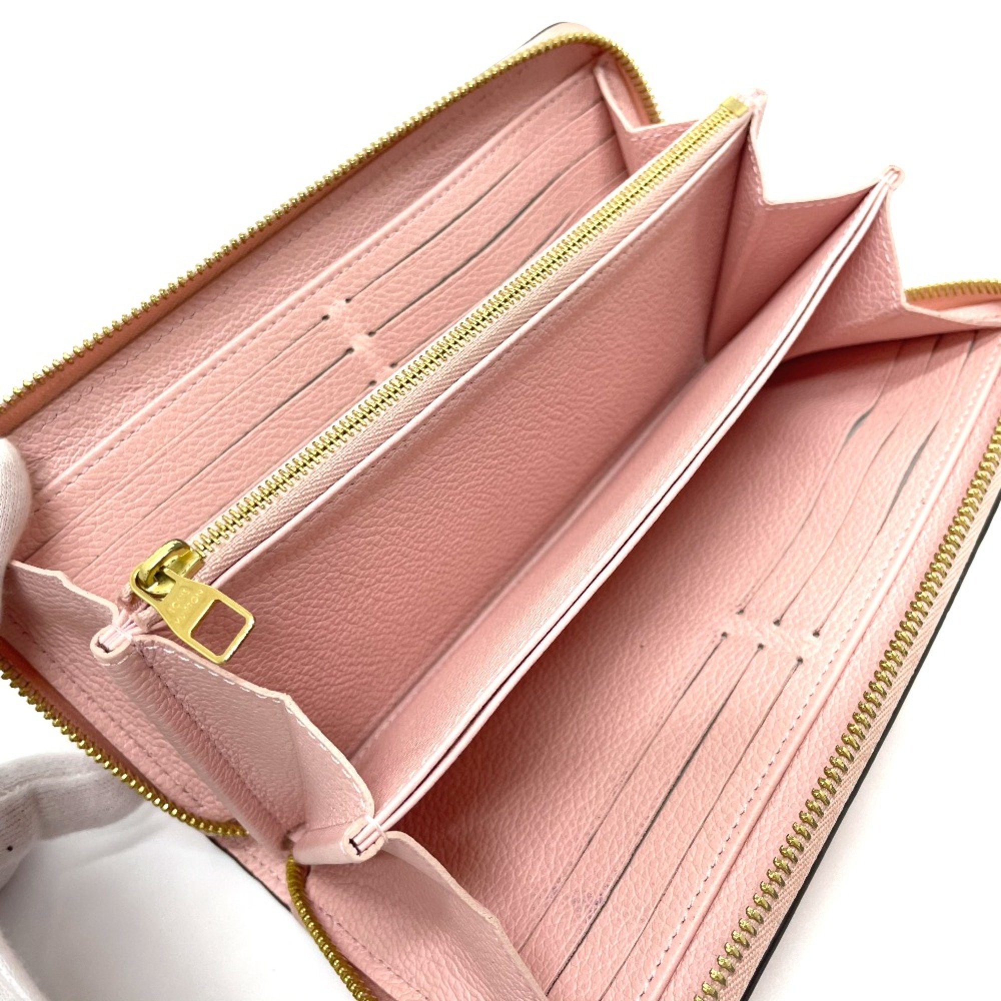 Louis Vuitton M80403 Monogram Empreinte Zippy Wallet Long Wallet Bouton de Rose /Pink GoldHardware pink