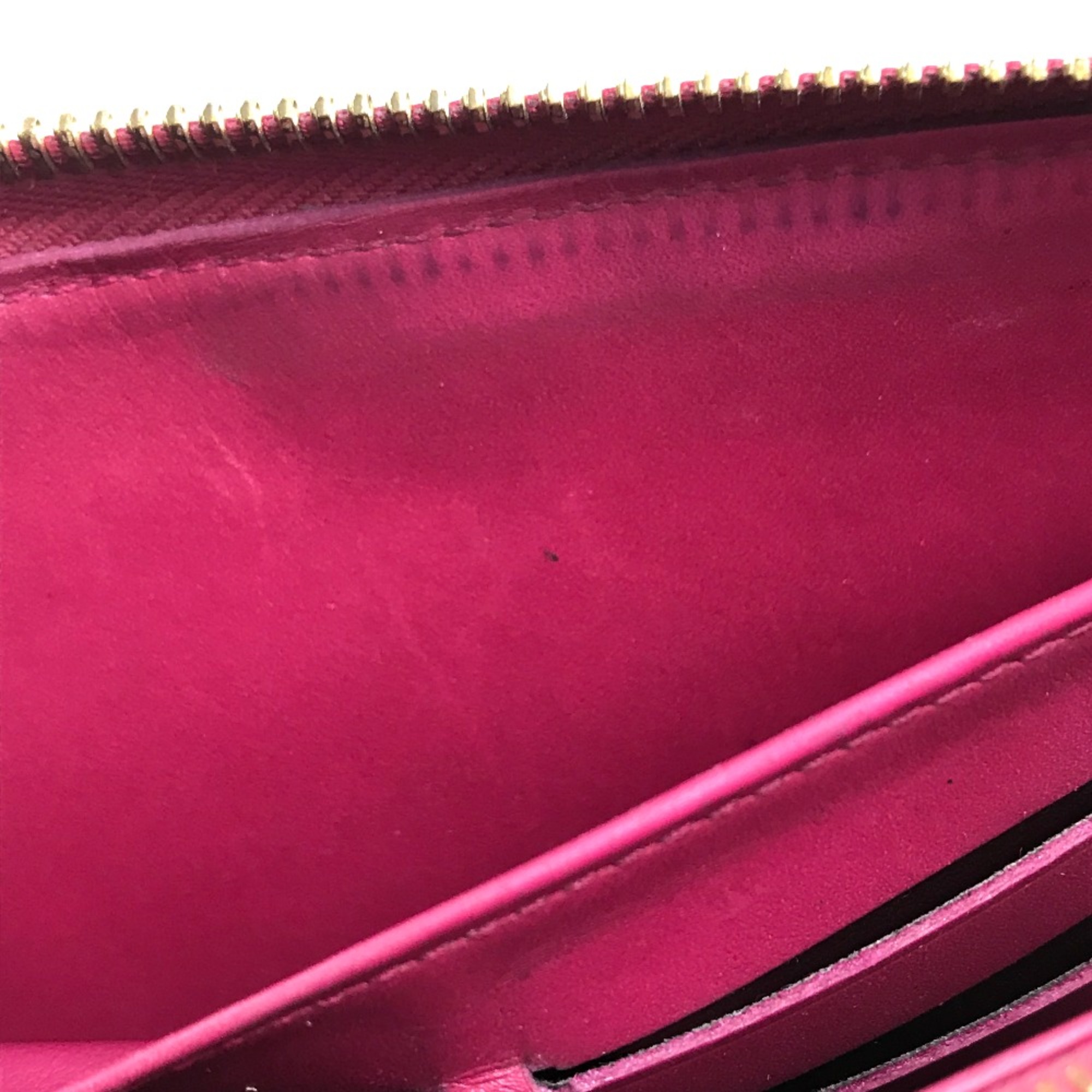 Louis Vuitton M91597 MonogramVernis Long Wallet Rose Andian Dark Pink Based