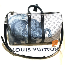 Louis Vuitton M54130 Monogram savanna Bag Bandouliere Duffle Bag White White Gray Based