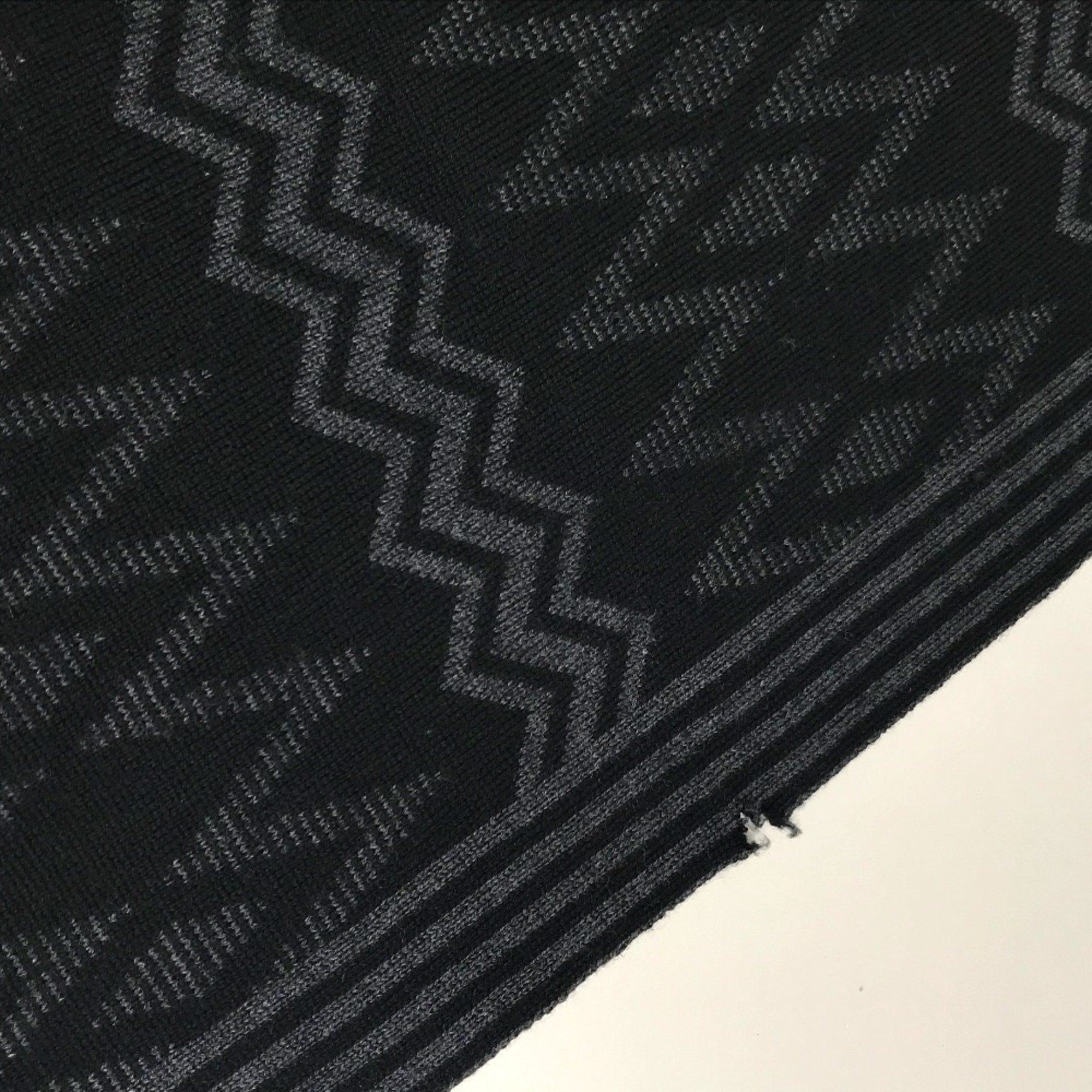 Louis Vuitton 401910 Logo pattern Scarf Black /Gray