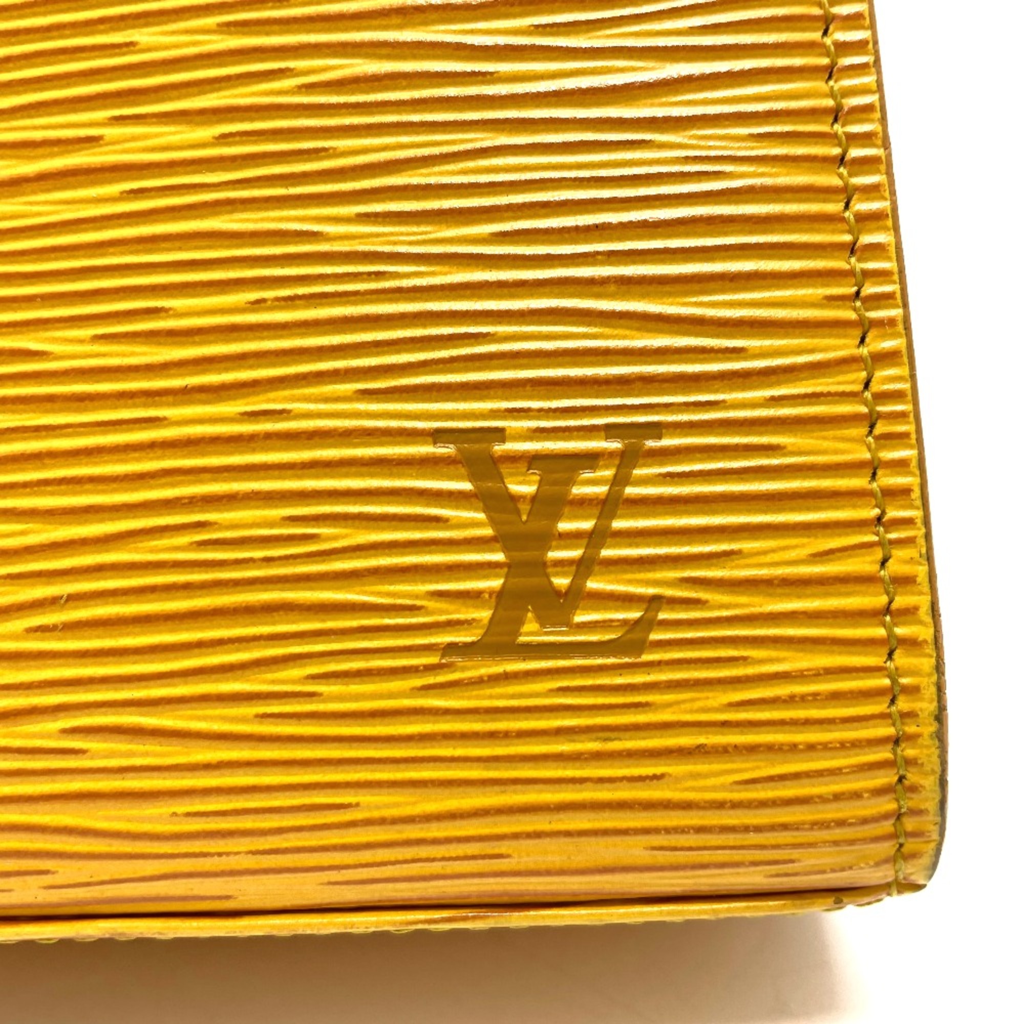 Louis Vuitton M52379 Epi bag square Hand Bag Tassiri Yellow yellow