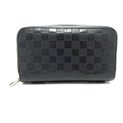 Louis Vuitton N61254 Damier Infini Bag Zip Around Long Wallet Black