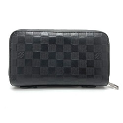 Louis Vuitton N61254 Damier Infini Bag Zip Around Long Wallet Black