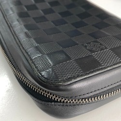 Louis Vuitton N61254 Damier Infini Bag Zip Around Long Wallet Black