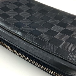 Louis Vuitton N61254 Damier Infini Bag Zip Around Long Wallet Black