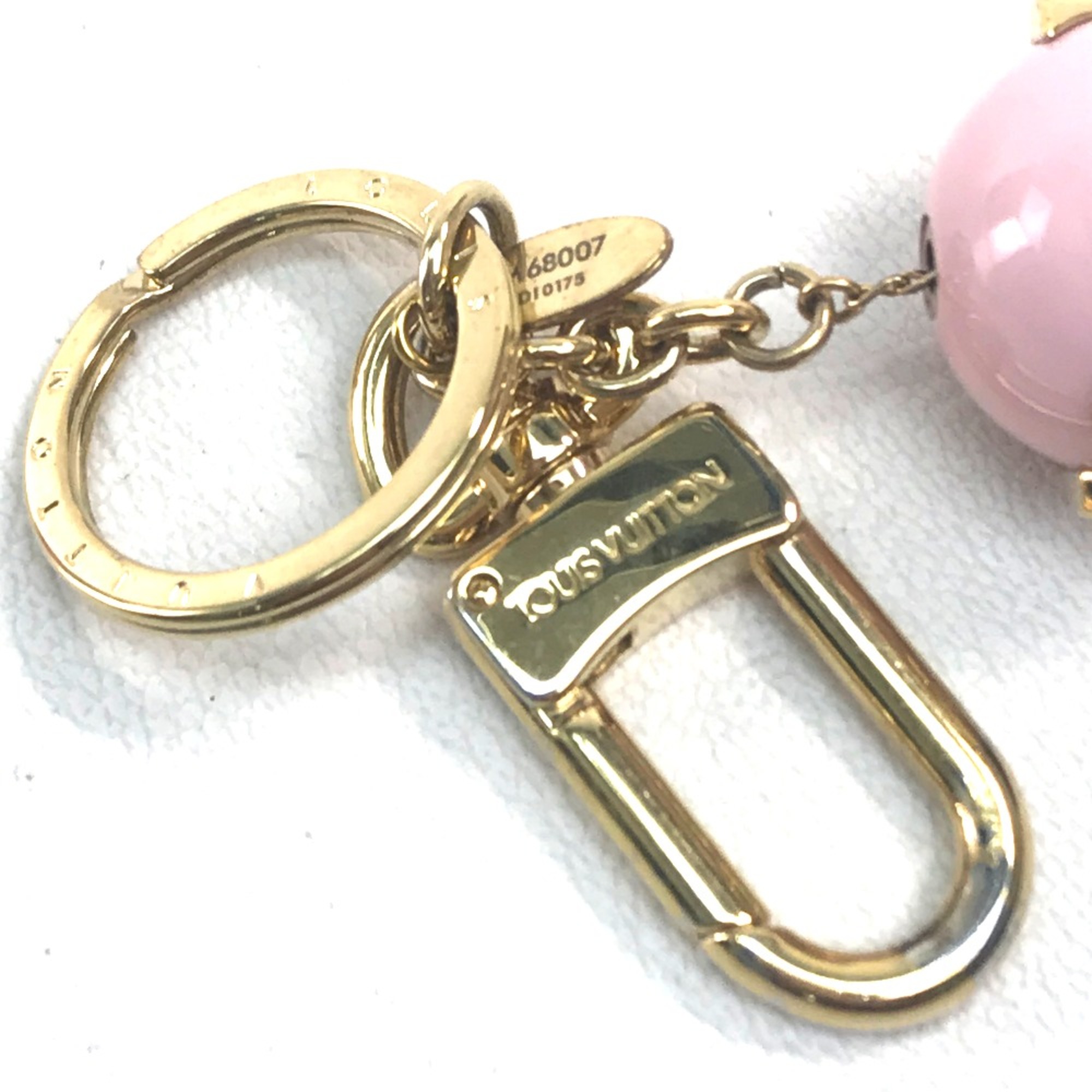 Louis Vuitton M68007 Bag key ring Bag Charm Key Holder Gold Purple Based