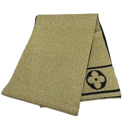 Louis Vuitton M76167 Scarf Gold x Black