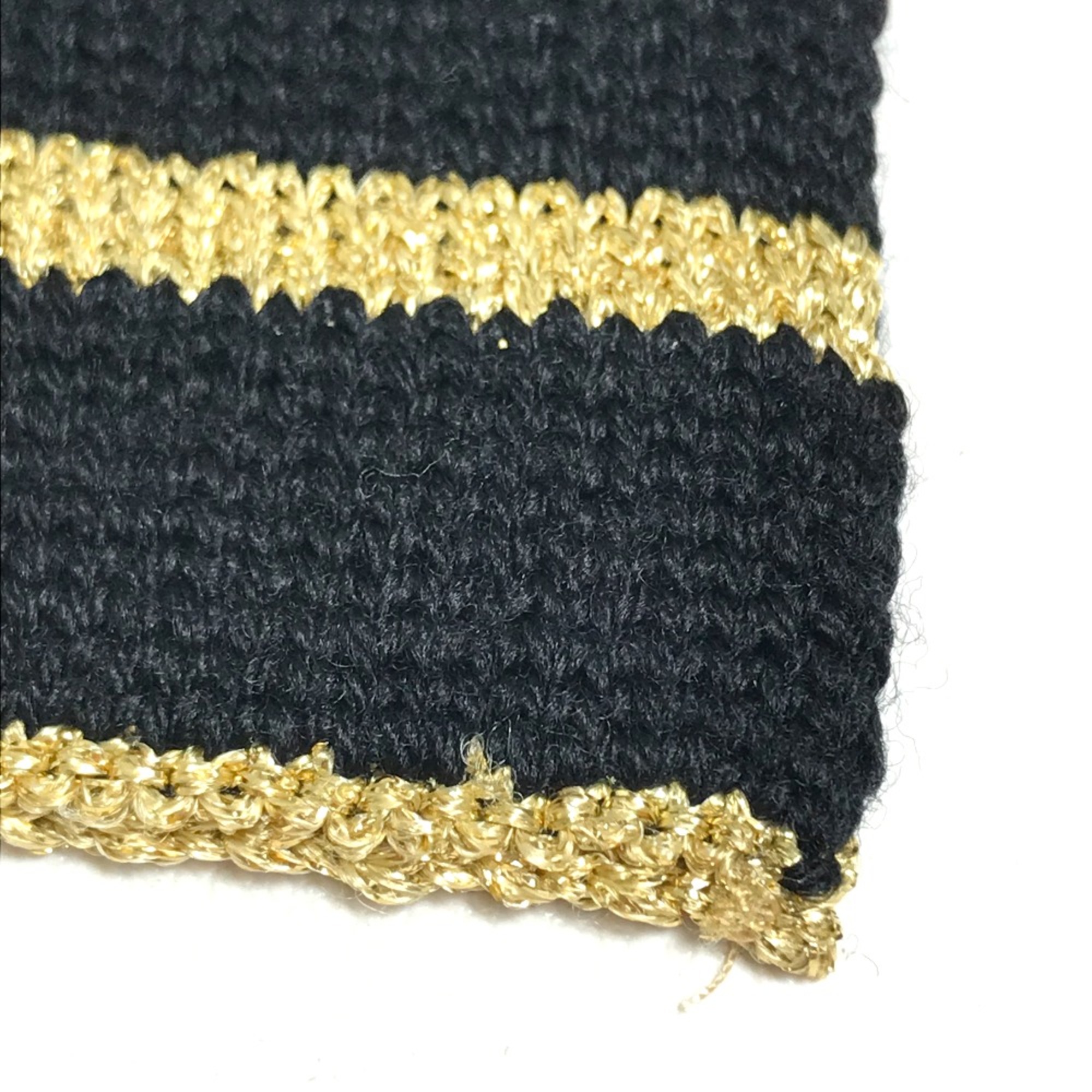 Louis Vuitton M76167 Scarf Gold x Black