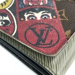 Louis Vuitton M67260 Monogram Kansai Yamamoto Kabuki Long Wallet khaki Brown x khaki