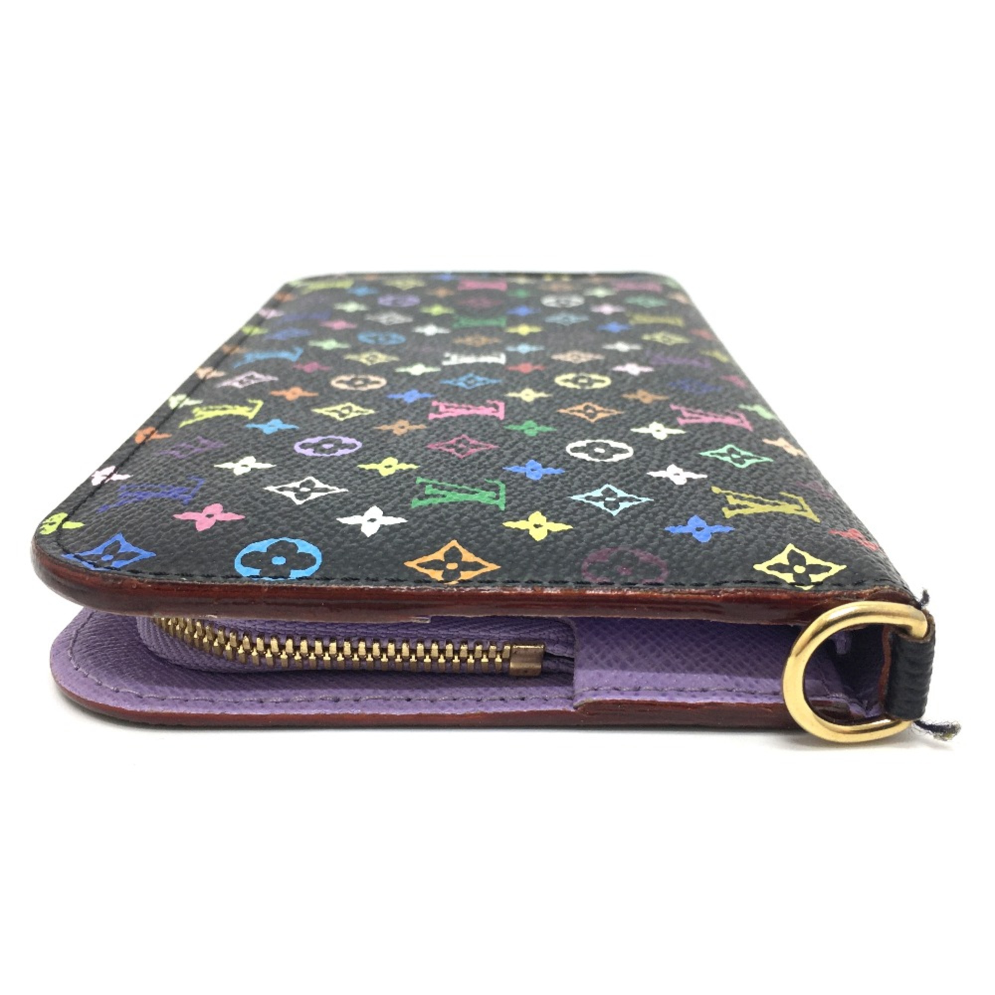 Louis Vuitton M60271 MonogramMulticolore Long wallet Long Wallet Noir Black x Multicolore