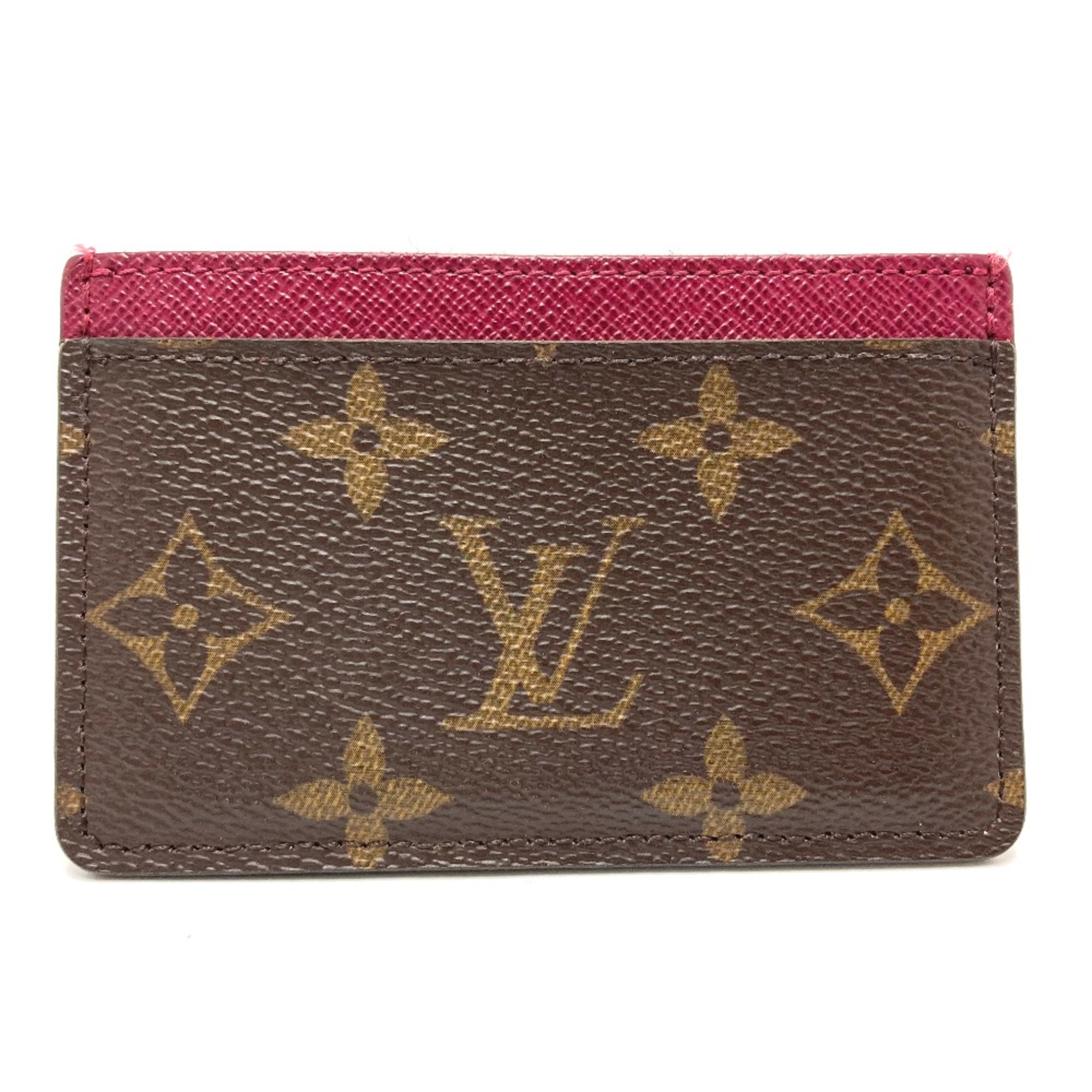 Louis Vuitton M60703 Monogram Pass holder Card Case Fuchsia