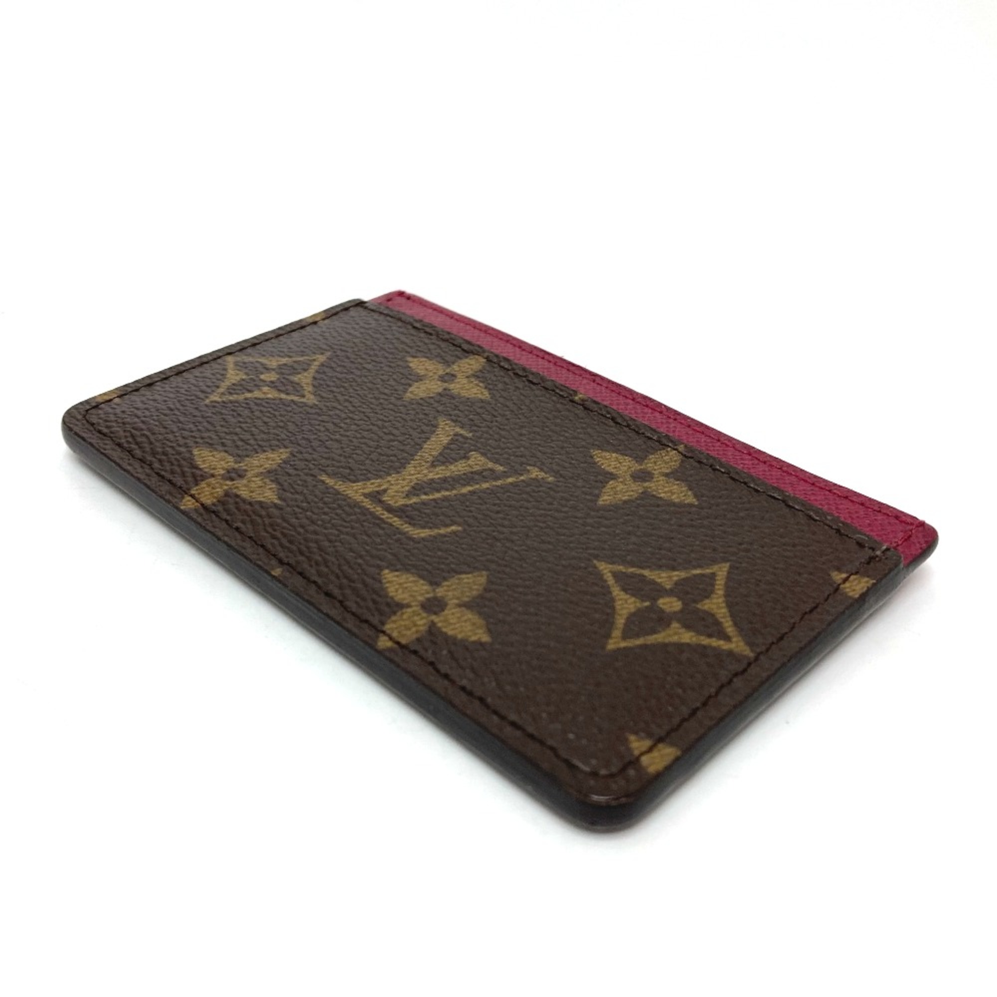 Louis Vuitton M60703 Monogram Pass holder Card Case Fuchsia