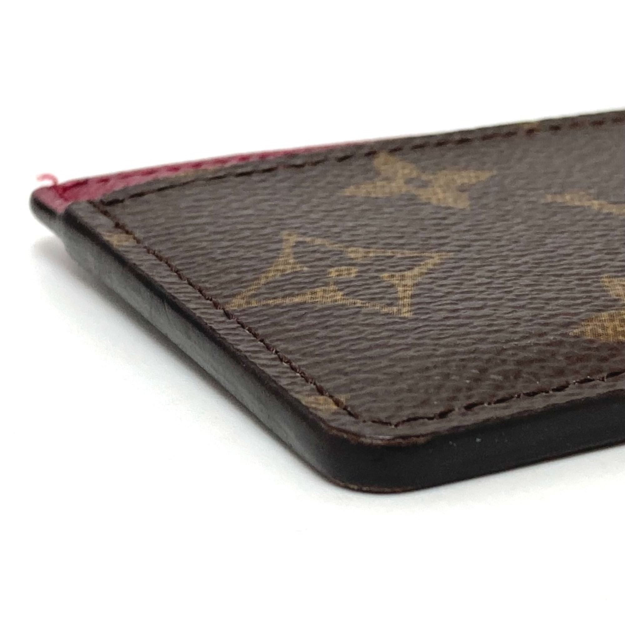 Louis Vuitton M60703 Monogram Pass holder Card Case Fuchsia