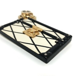 Louis Vuitton M00004 Trunk Bag Key Holder Charm Key ring White White x Black x Gold