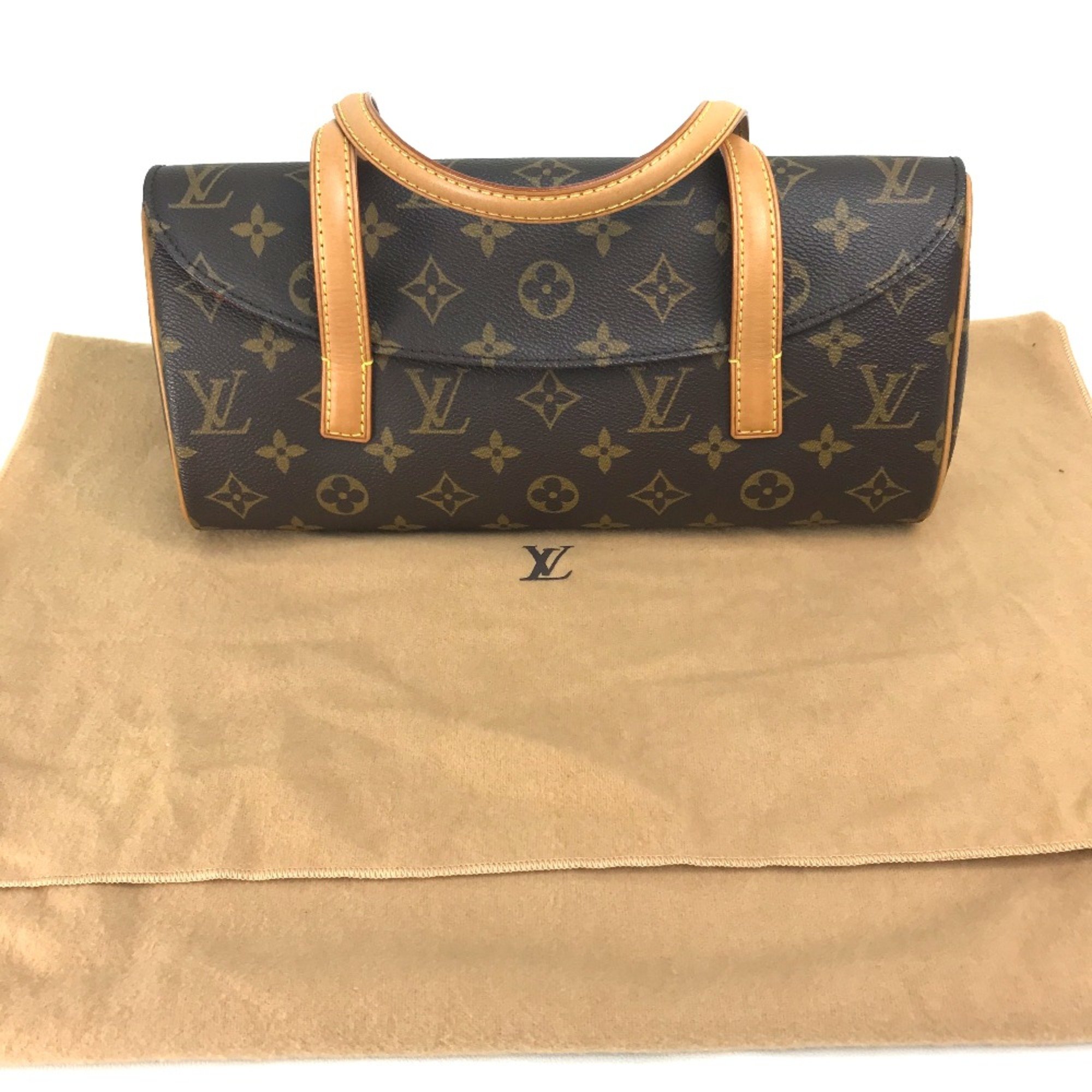 Louis Vuitton M51902 Monogram Width Hand Bag Brown/Red