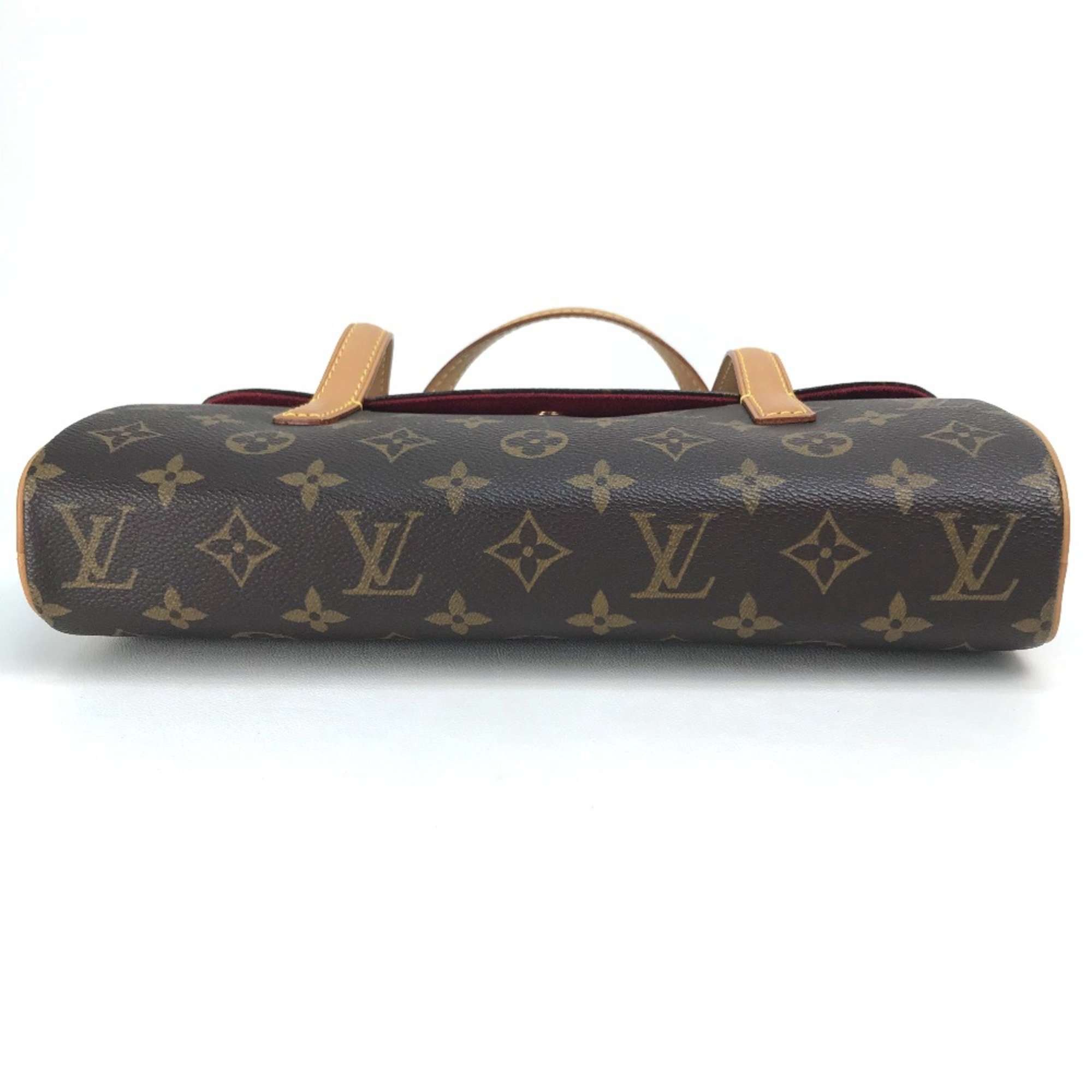 Louis Vuitton M51902 Monogram Width Hand Bag Brown/Red