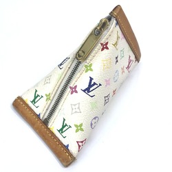 Louis Vuitton M58028 MonogramMulticolore Wallet with key ring coin purse Blanc White x Multicolore