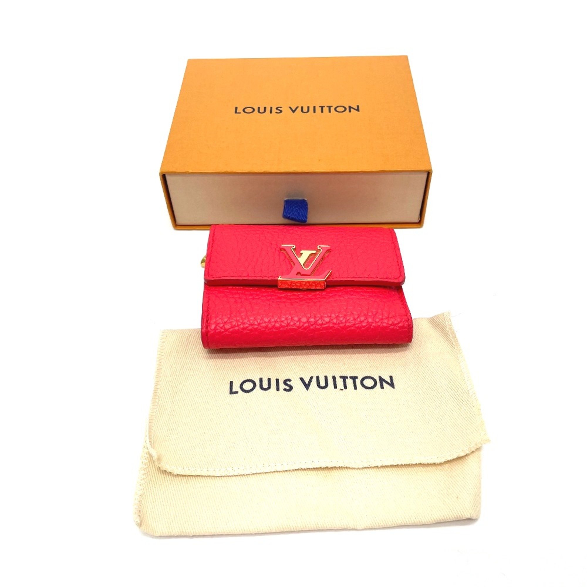 Louis Vuitton M69069 Japan limited Compact wallet Trifold wallet Coral Tahiti Red