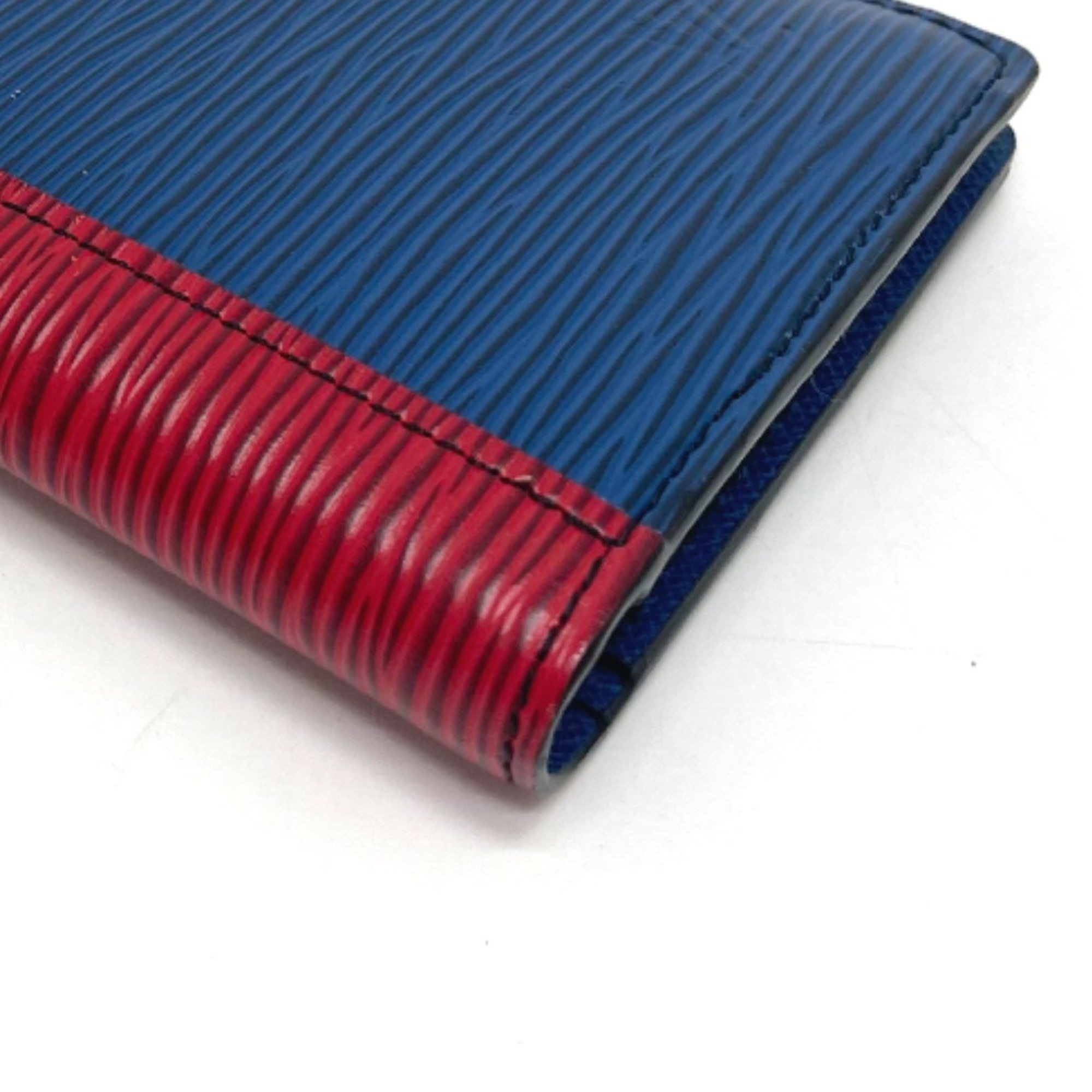 Louis Vuitton M68718 Epi Bifold Long Wallet Blue x Red x Green