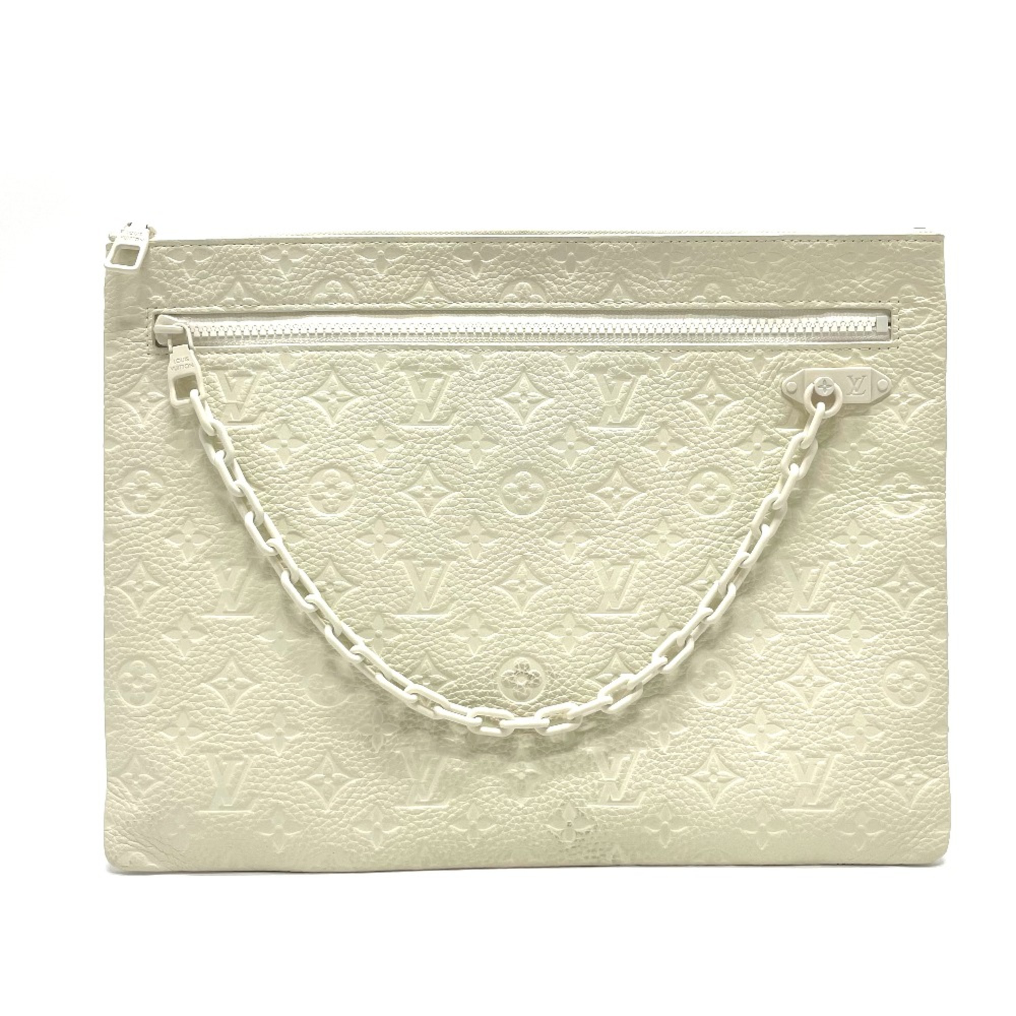 Louis Vuitton M67462 Taurillon ClemenceMonogram Bag Virgil Abloh Clutch bag Blanc White