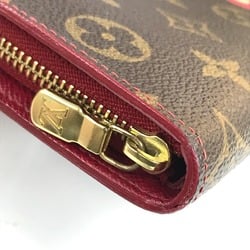 Louis Vuitton M95006 Monogram Cherry Zip Around Long Wallet Brown