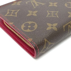 Louis Vuitton M95006 Monogram Cherry Zip Around Long Wallet Brown