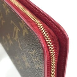 Louis Vuitton M95006 Monogram Cherry Zip Around Long Wallet Brown