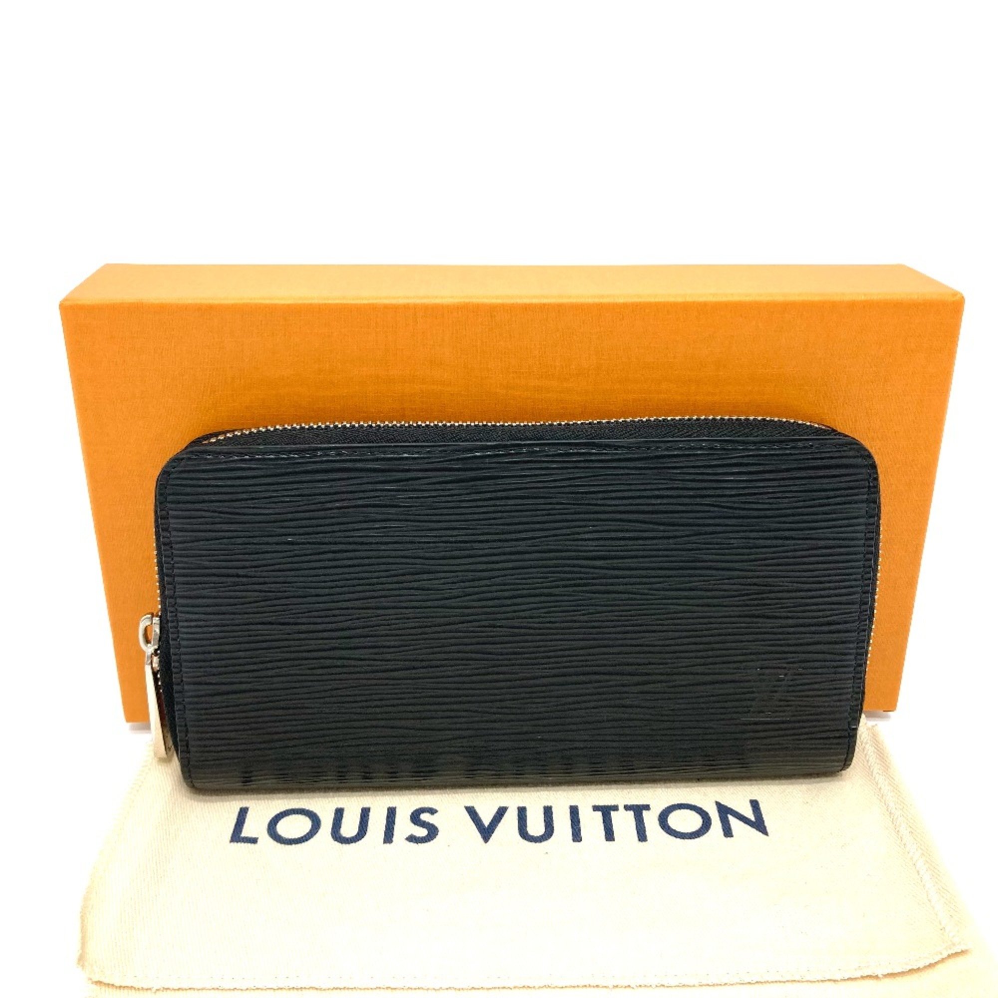 Louis Vuitton M64838 Epi Zip Around Long Wallet Noir