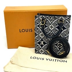 Louis Vuitton M80484 Monogram jacquard Bag 2WAY Hand Bag Black x blue