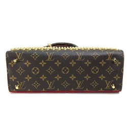 Louis Vuitton M41234 Monogram studs Christian Louboutin collaboration Hand Bag Brown x Red